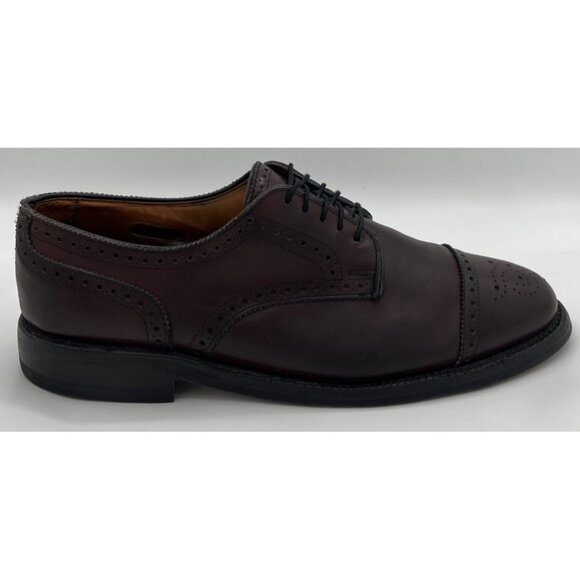 Allen Edmonds Lexington Men’s Size 9D Burgundy Leather Cap Toe Wingtop Oxford - Picture 8 of 12